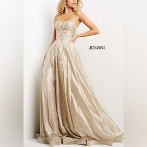 Jovani Gold Dress 07497 Size 6